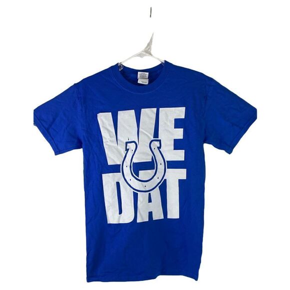 NFL Indianapolis Colts Logo Gildan Men’s Size S Blue T-Shirt American Football - Picture 1 of 5